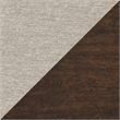 Pemberly Row Wood & Fabric Cocktail Table with 2 Storage Ottomans in Brown