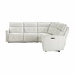 Pemberly Row 5-Piece Fabric Modular Power Reclining Sectional in White