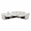 Pemberly Row 6-Piece Fabric Modular Power Reclining Sectional in White