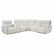 Pemberly Row 6-Piece Fabric Modular Power Reclining Sectional in White