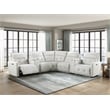 Pemberly Row 7-Piece Fabric Modular Power Reclining Sectional in White