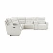 Pemberly Row 7-Piece Fabric Modular Power Reclining Sectional in White