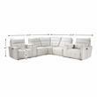Pemberly Row 7-Piece Fabric Modular Power Reclining Sectional in White