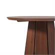 Pemberley Row Solid Pine Brown Dining Table Round Space-Saving 47.5