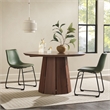 Pemberley Row Solid Pine Brown Dining Table Round Space-Saving 47.5