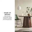 Pemberley Row Solid Pine Brown Dining Table Round Space-Saving 47.5