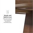Pemberley Row Solid Pine Brown Dining Table Round Space-Saving 47.5