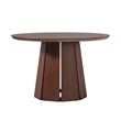 Pemberley Row Solid Pine Brown Dining Table Round Space-Saving 47.5