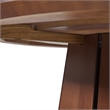 Pemberley Row Solid Pine Brown Dining Table Round Space-Saving 47.5