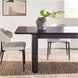 Pemberly Row Vertical Reeded Wood Plinth-Base Dining Table - 68 Inch - Black
