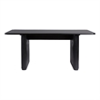 Pemberly Row Vertical Reeded Wood Plinth-Base Dining Table - 68 Inch - Black