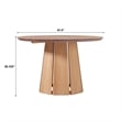 Pemberly Row Wood Pedestal Base Round Top Dining Table - 48 Inch - Cerused White