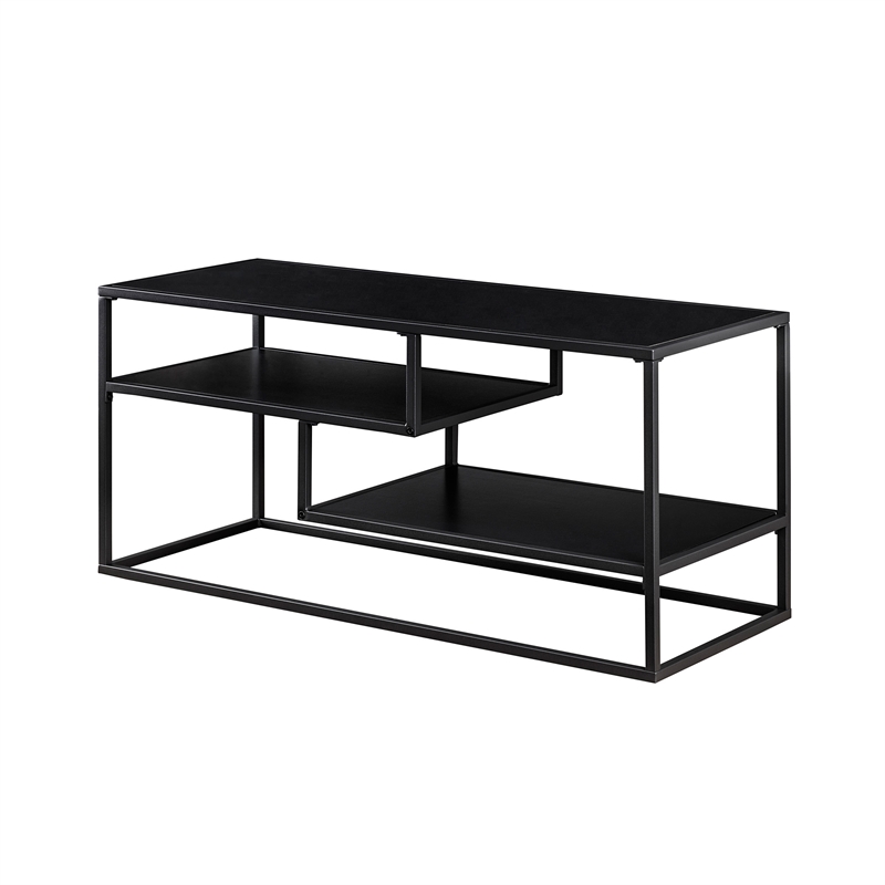 Pemberly Row Floating Wood Shelf TV Stand for TVs up to 43