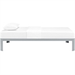 Pemberly Row Modern Platform Metal Twin Bed Frame in Gray Finish