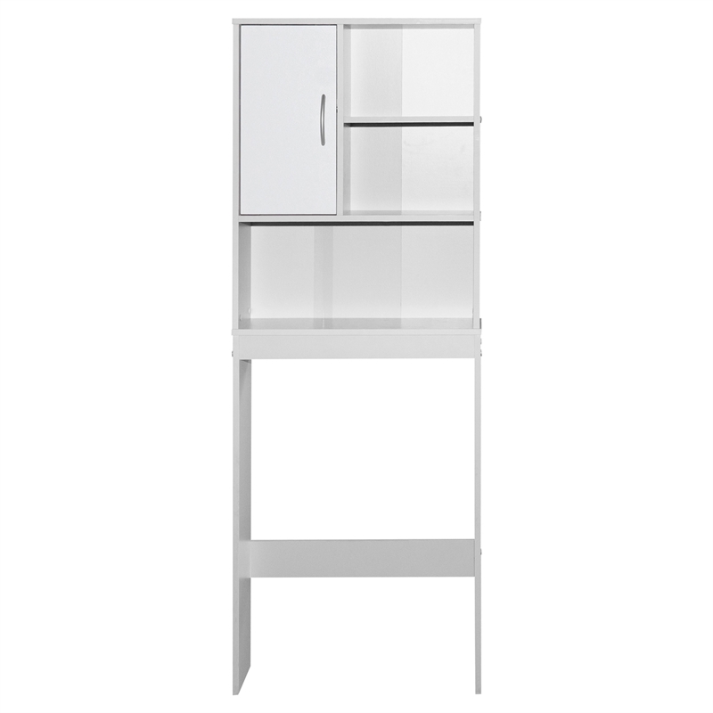 Pemberly Row Modern Over the Toilet Storage Organizer in White