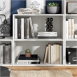 Pemberly Row Modern Stackable Wood 2-Shelf Bookcase in White