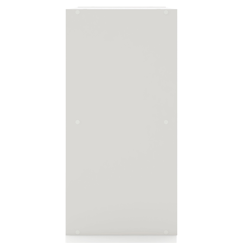 Pemberly Row Modern Stackable Wood 2-Shelf Bookcase in White