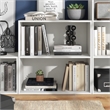Pemberly Row Modern Stackable Wood 2-Shelf Bookcase in White