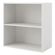 Pemberly Row Modern Stackable Wood 2-Shelf Bookcase in White