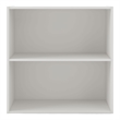 Pemberly Row Modern Stackable Wood 2-Shelf Bookcase in White