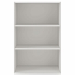 Pemberly Row Modern Stackable Wood 3-Shelf Bookcase in White