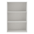 Pemberly Row Modern Stackable Wood 3-Shelf Bookcase in White