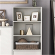 Pemberly Row Modern Stackable Wood 3-Shelf Bookcase in White