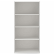 Pemberly Row Modern Stackable Wood 4-Shelf Bookcase in White