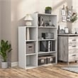 Pemberly Row Modern Stackable Wood 4-Shelf Bookcase in White