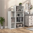 Pemberly Row Modern Stackable Wood 4-Shelf Bookcase in White