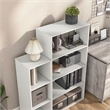 Pemberly Row Modern Stackable Wood 4-Shelf Bookcase in White