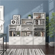 Pemberly Row Modern Stackable Wood 2-Drawer Bookcase in White