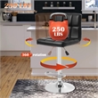 Pemberly Row Faux Leather Adjustable Black Bar Stools (Set of 2)