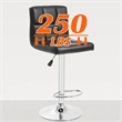 Pemberly Row Faux Leather Adjustable Black Bar Stools (Set of 2)