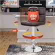 Pemberly Row Faux Leather Adjustable Brown Bar Stools (Set of 2)