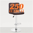 Pemberly Row Faux Leather Adjustable Brown Bar Stools (Set of 2)
