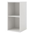 Pemberly Row Modern Stackable Wood 2-Cube Bookcase in White Finish