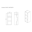 Pemberly Row Modern Stackable Wood 3-Cube Bookcase in White Finish