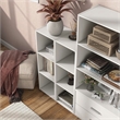 Pemberly Row Modern Stackable Wood 3-Cube Bookcase in White Finish