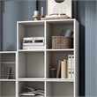 Pemberly Row Modern Stackable Wood 4-Cube Bookcase in White Finish