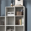 Pemberly Row Modern Stackable Wood 4-Cube Bookcase in White Finish