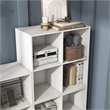 Pemberly Row Modern Stackable Wood 4-Cube Bookcase in White Finish