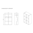 Pemberly Row Modern Stackable Wood 6-Cube Bookcase in White Finish