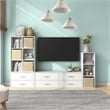 Pemberly Row Modern Stackable Wood 6-Cube Bookcase in White Finish