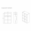 Pemberly Row Modern Stackable Wood 6-Cube Bookcase in White Finish