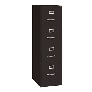 Pemberly Row 22&quot Deep 4 Drawer Commercial Metal Filing Cabinet - Black - 3 units
