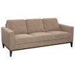 Pemberly Row Modern / Contemporary Wood Trim Sofa in Cream Finish
