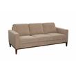 Pemberly Row Modern / Contemporary Wood Trim Sofa in Cream Finish