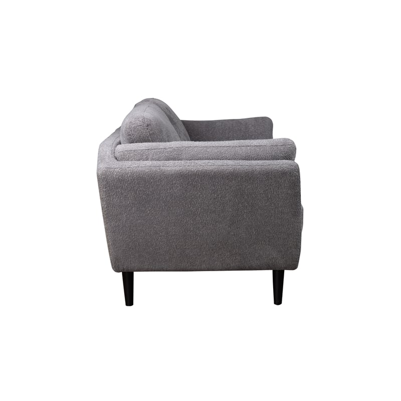 Pemberly Row Modern / Contemporary Boucle Fabric Sofa in Gray