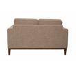 Pemberly Row Contemporary Wood Trim Loveseat in Cream Finish